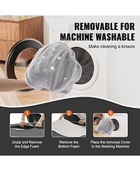 Cozito Human Dog Bed 67.7x35x9.8 in Oval Faux Rabbit Fur Cover