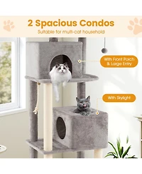 Cozito Cat Tree 84 in Large with Two Condos and Plush Perches
