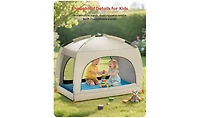 Qpau Inflatable Toddler Travel Bed with Tent - Lightweight Blow Up Kids Air Mattress with Hand Pump - Indoor and Outdoor Portable Sleeping Solution