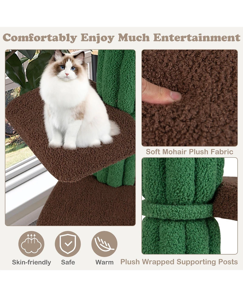 Cozito Cat Tree Multi-Level with Condo and Anti-Tipping Device