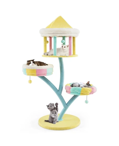 Cozito Cat Tree Multi-Layer with 2 Removable Perches and Posts