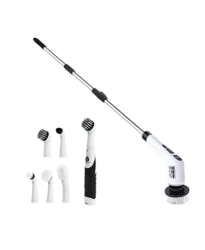 Pursonic Cordless Cleaning Power Bundle - Includes Rechargeable Power Scrubber Brush with 7 Heads Cordless Scrubber Cleaning Brush with 5 Heads