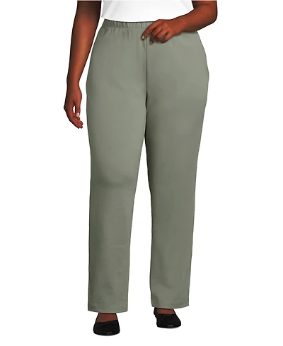 Lands' End Plus Sport Knit High Rise Pants