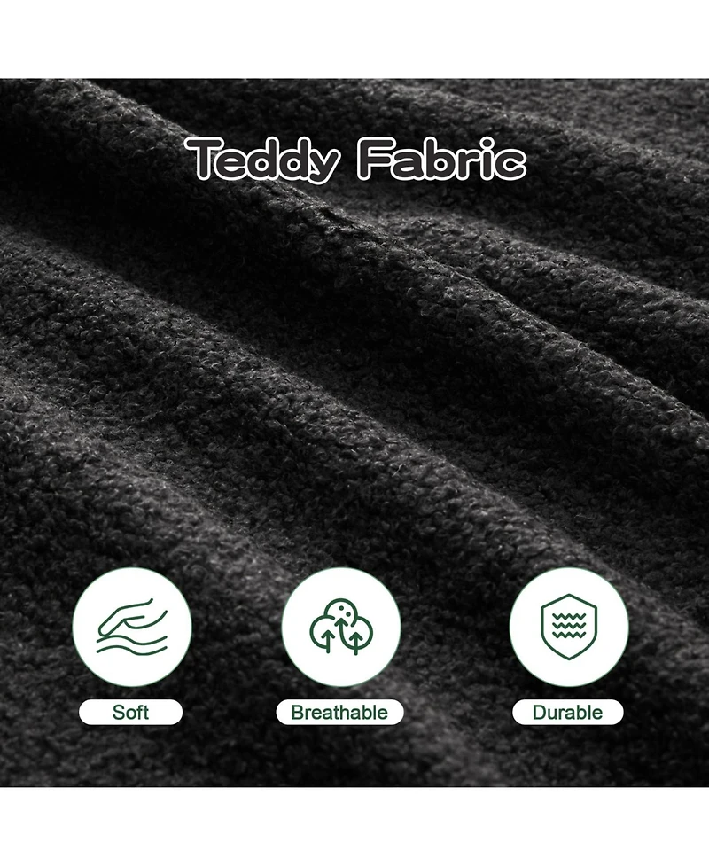 Streamdale Furniture Soft Teddy Fabric Boneless Sofa, No Assembly, Anti-Slip