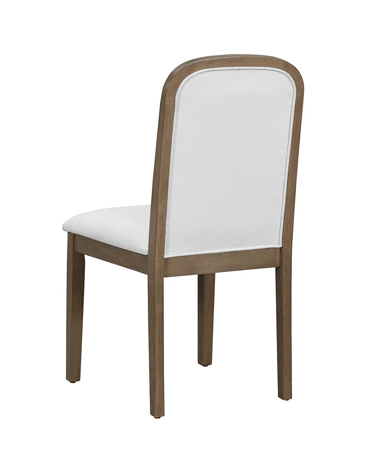 Streamdale Furniture Vintage Espresso Upholstered Dining Chair Set - 4 Chairs
