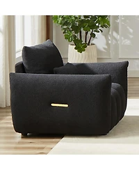 Streamdale Furniture 35.2" Teddy Fabric Sofa, Modern Lounge Chair