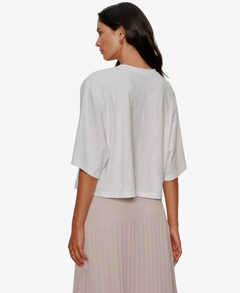 Sanctuary Women's Belle Artist Crewneck Oversized Cotton T-Shirt