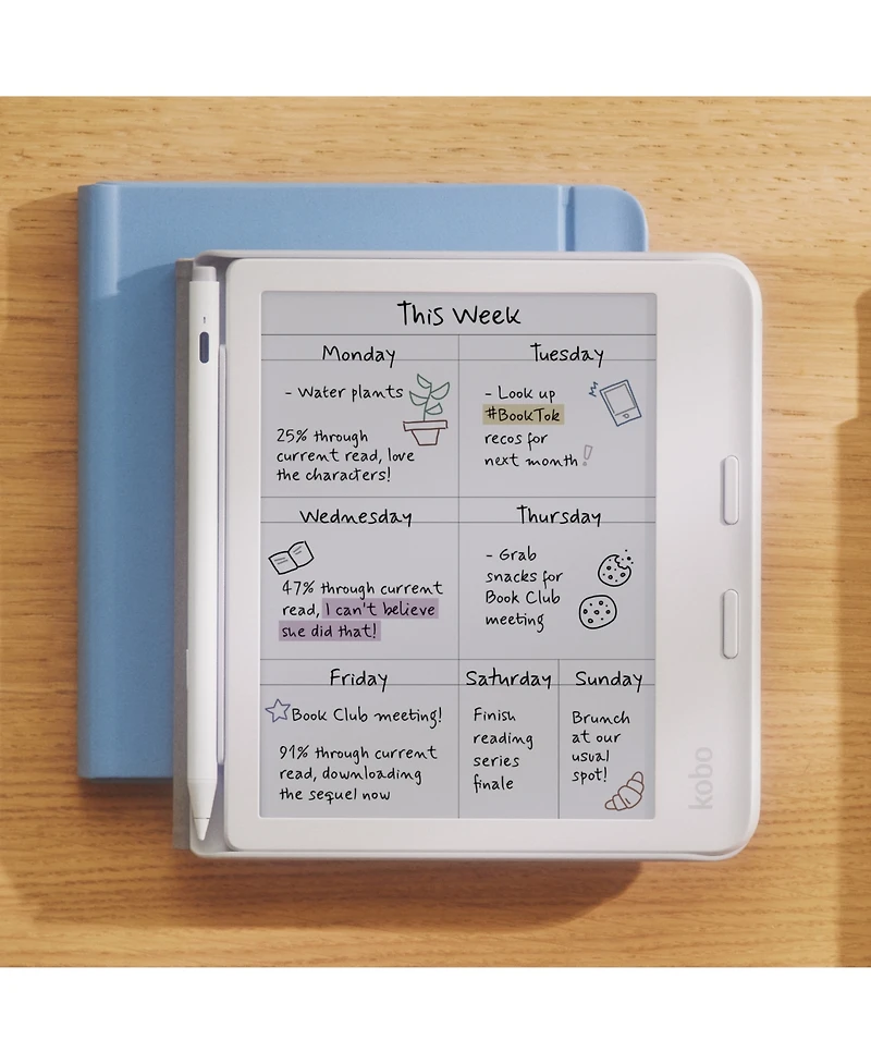 Kobo Libra Colour Notebook SleepCover Case | Sleep/Wake Technology | Built-In 2-Way Stand | Compatible with 7" Kobo Libra Colour eReader