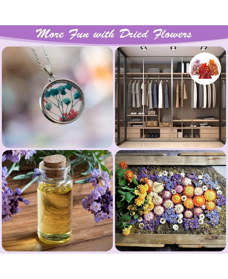 Gnuadz 50 bags Dried Flowers Herbs Kit