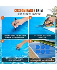 Sugift 36 18 ft Rectangle Solar Pool Cover for Inground Swimming Pools