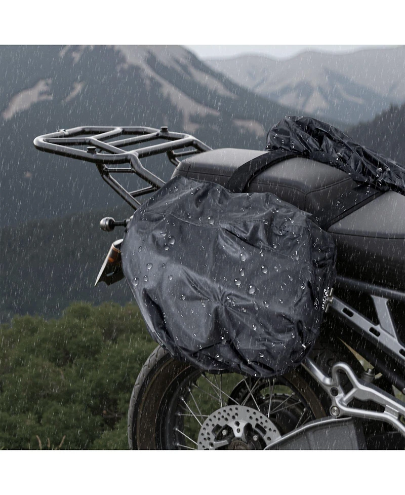 Mecale 30L Motorcycle Saddlebags 15L Each Side with Waterproof Rain Cover