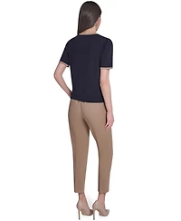 Tommy Hilfiger Women's Short-Sleeve Crewneck Sweater