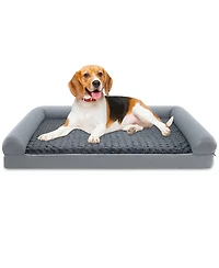 Cozito Orthopedic Dog Bed L 44.5x35 in Foam Sofa Removable Cover