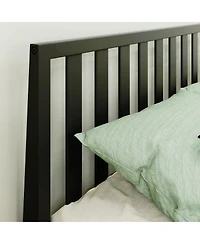 Max & Lily Scandinavian Solid Wood Queen Bed with Slatted Headboard