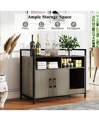 Cozito Hidden Cat Washroom 35 in Double Door Scratch Board Oak