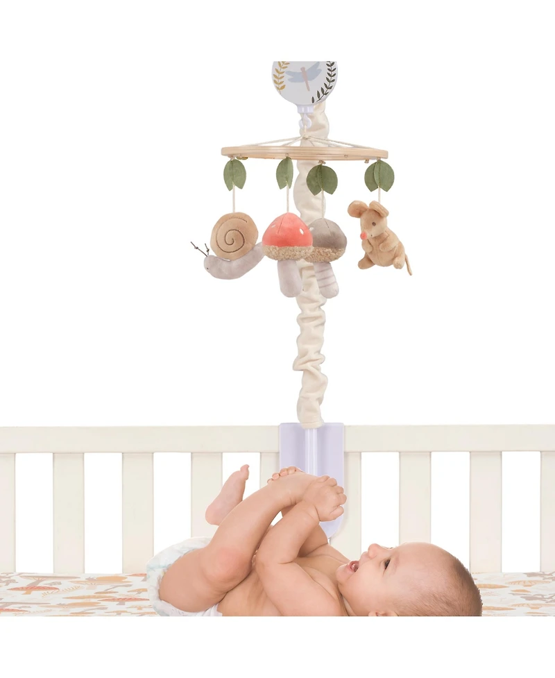 Lambs & Ivy Mushroom Meadow Musical Baby Crib Mobile Soother Toy