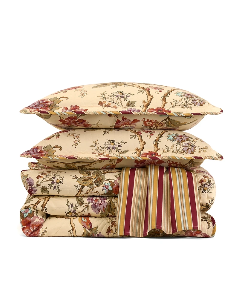 Waverly Charleston Chirp Cotton 4-Pc. Quilt Set