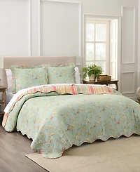 Waverly Garden Glitz Cotton 3-Pc. Quilt Set