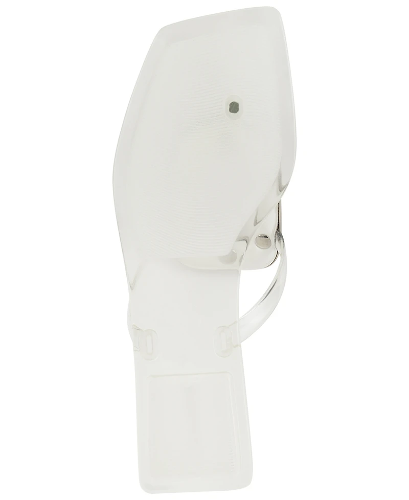 Jeffrey Campbell Linques-j Embellished T-Strap Flat Jelly Sandals