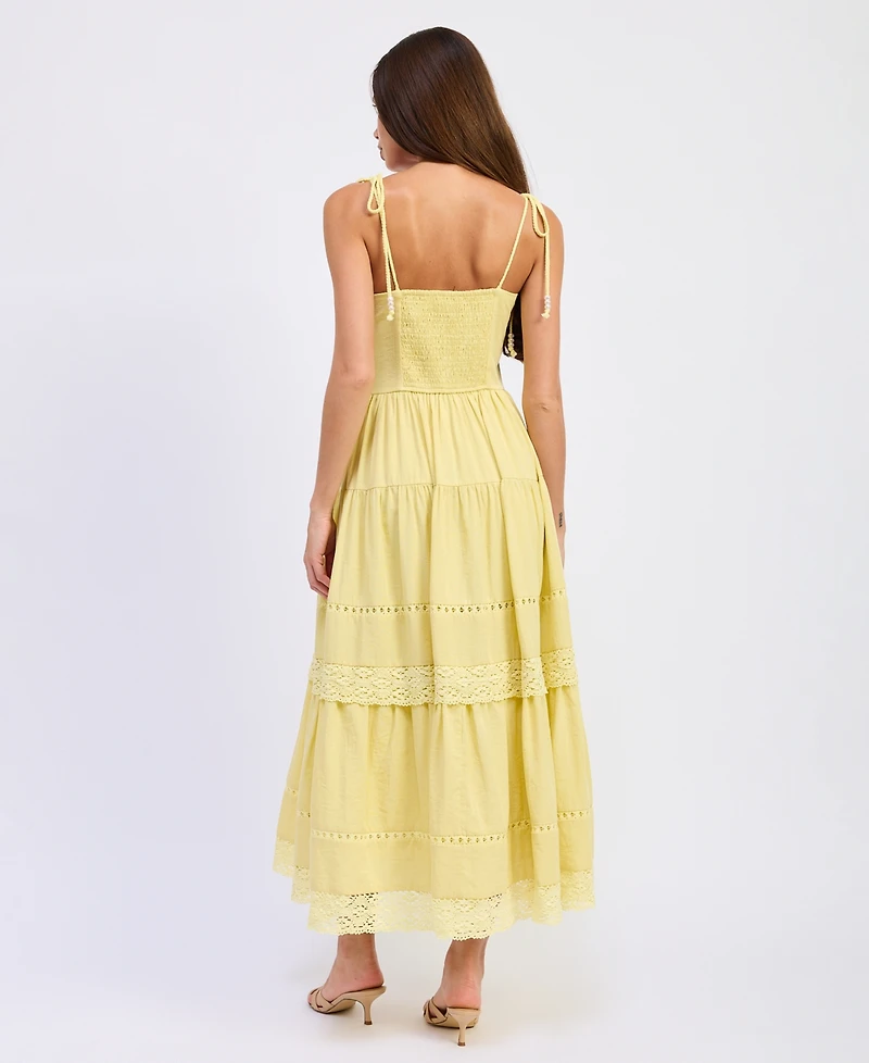 En Saison Women's Sleeveless Bustier Sweetheart Neck Maxi Dress