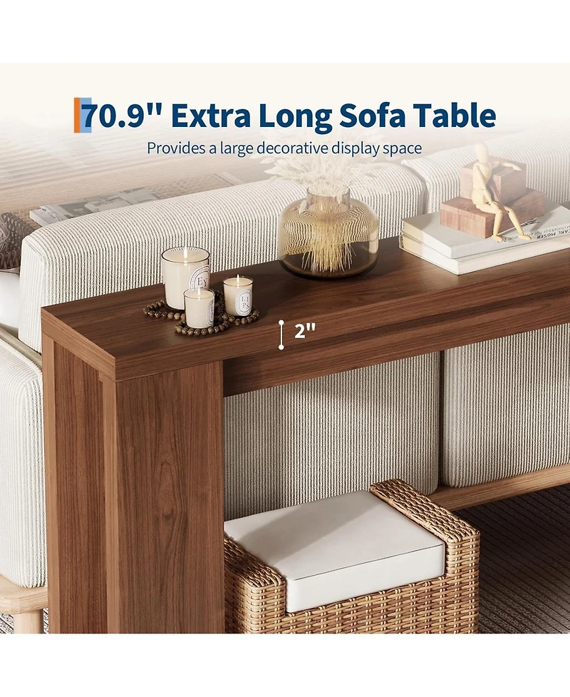 gaomon 70.9 Inch Console Tables for Living Room, Farmhouse Long Narrow Entryway Table for Entrance, Hallway, Foyer