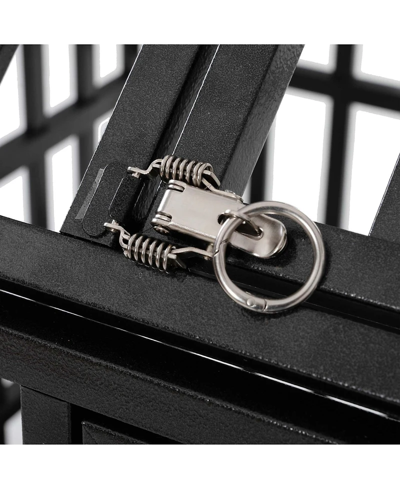 Aostirmotor 55" Heavy Duty Large Dog Crate, strong metal construction, 4 lockable wheels for mobility, secure and durable kennel ideal