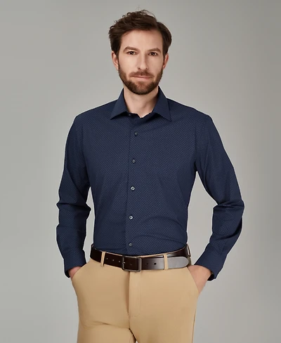 Alfani Men's Regular Fit Micro Dot Dress Shirt, Macy's Exclusive