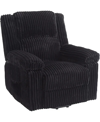 gaomon Corduroy Recliner Chair, Manual Recliner Sofa with Handle, Pillow Top Arms, Thick Padding, Side Pocket