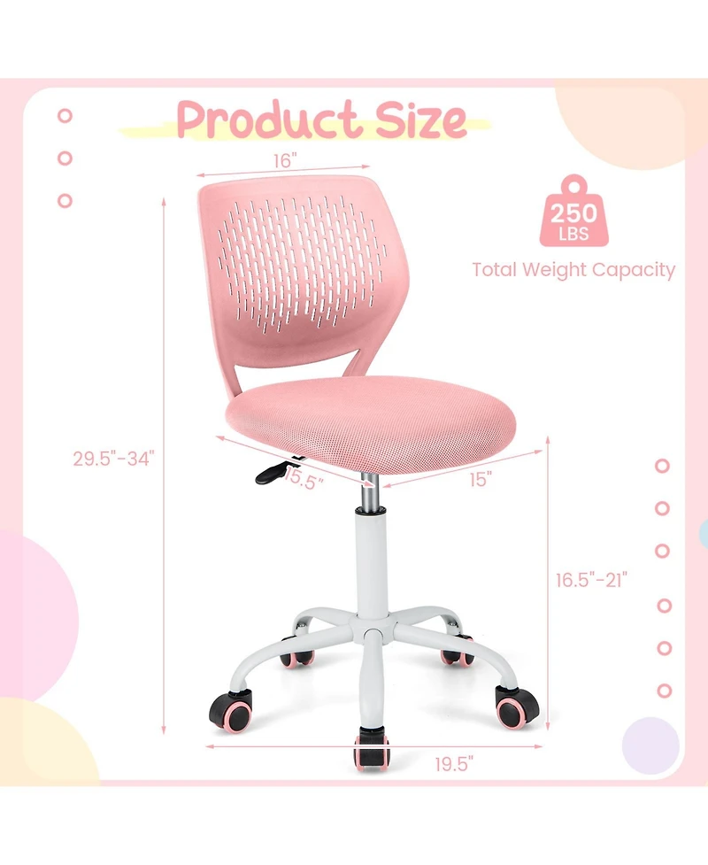 Sugift Ergonomic Children Study Chair with Adjustable Height