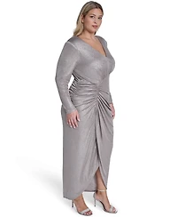 Jessica Howard Plus V-Neck Gown