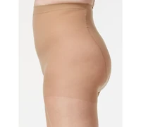 Berkshire Women's Sheer Queen Plus Silky Extra Wear Control Top with Reinforced Toe Pantyhose 4489