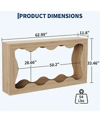 gaomon 63" Long Farmhouse Console Table with Storage, Narrow Entryway Sofa Table for Hallway, Foyer and Living Room
