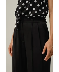 Lilysilk Women's Double Faced Charmeuse Silk Straight Leg Pants