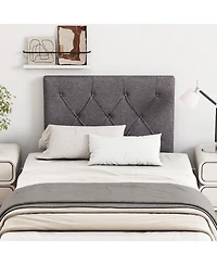 Gouun Fabric Upholstered Twin Size Headboard with Adjustable Height