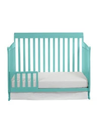 Flynama Turquoise 4in1 Convertible Crib Classic Sleigh Design Safe Finish for Baby Nursery
