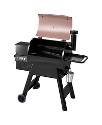 Ecooso Wood Pellet Grill Smoker, 8-in-1 Outdoor Bbq, 575 Sq. In. Cooking Area, Lcd Controller, Meat Probe, 500degree(s)F Max