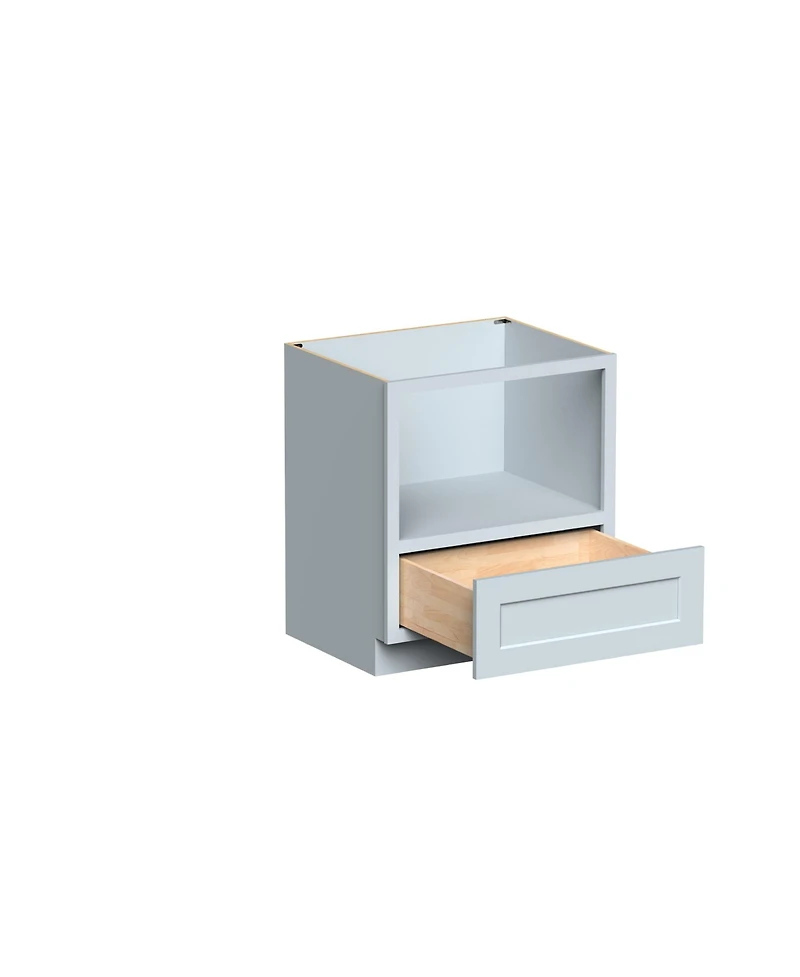 Boyel Living W30 Microwave Base Cabinet with Full Overlay Hdf Door and Dovetail Drawer
