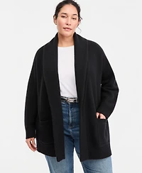 Charter Club Plus 100% Cashmere Shawl-Collar Cardigan, Macy's Exclusive