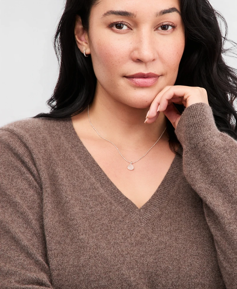 Charter Club Plus 100% Cashmere V-Neck Sweater, Macy's Exclusive