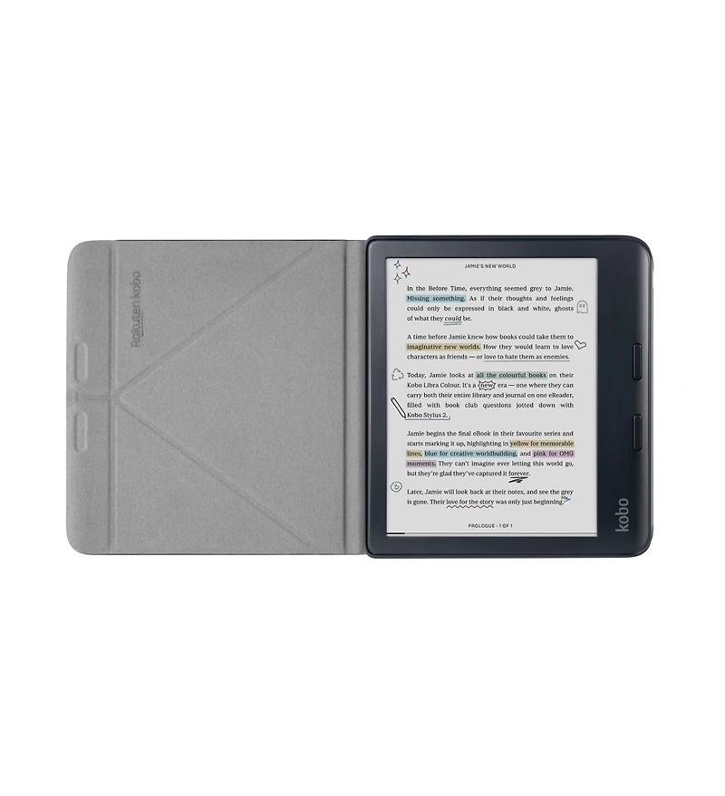 Kobo Libra Colour SleepCover Case | Sleep/Wake Technology Built-In 2-Way Stand Compatible with 7" eReader