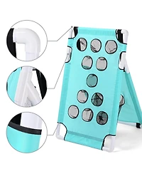 Yescom Portable Cornhole Game Set with 12 Holes Lightweight Pvc, 8 Balls and 8 Bean Bags for Pool Lawn Yard Beach