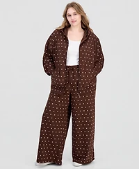 Rebel Veil Trendy Plus Drop-Shoulder Zippered Hoodie