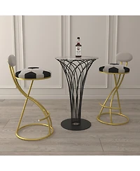 Rainsken Football Print Bar Stools Set of 2