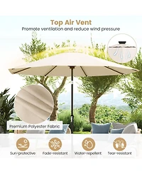 Slickblue Solar Umbrella with Multicolor Led Lights and Tilt