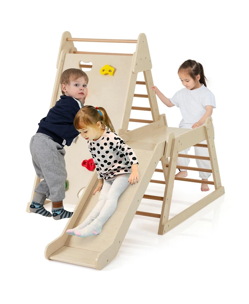 Slickblue Toddler Indoor Playground 3 in 1 Jungle Gym with Slide