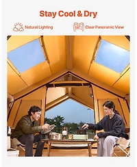 Mecale 8 to 12 Person Inflatable Glamping Tent with Skylights
