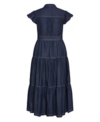City Chic Women's Kelsie Denim Maxi Dress