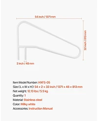 Sugift Pool Rail, Heavy-Duty Stainless-Steel Handrail for Water Parks