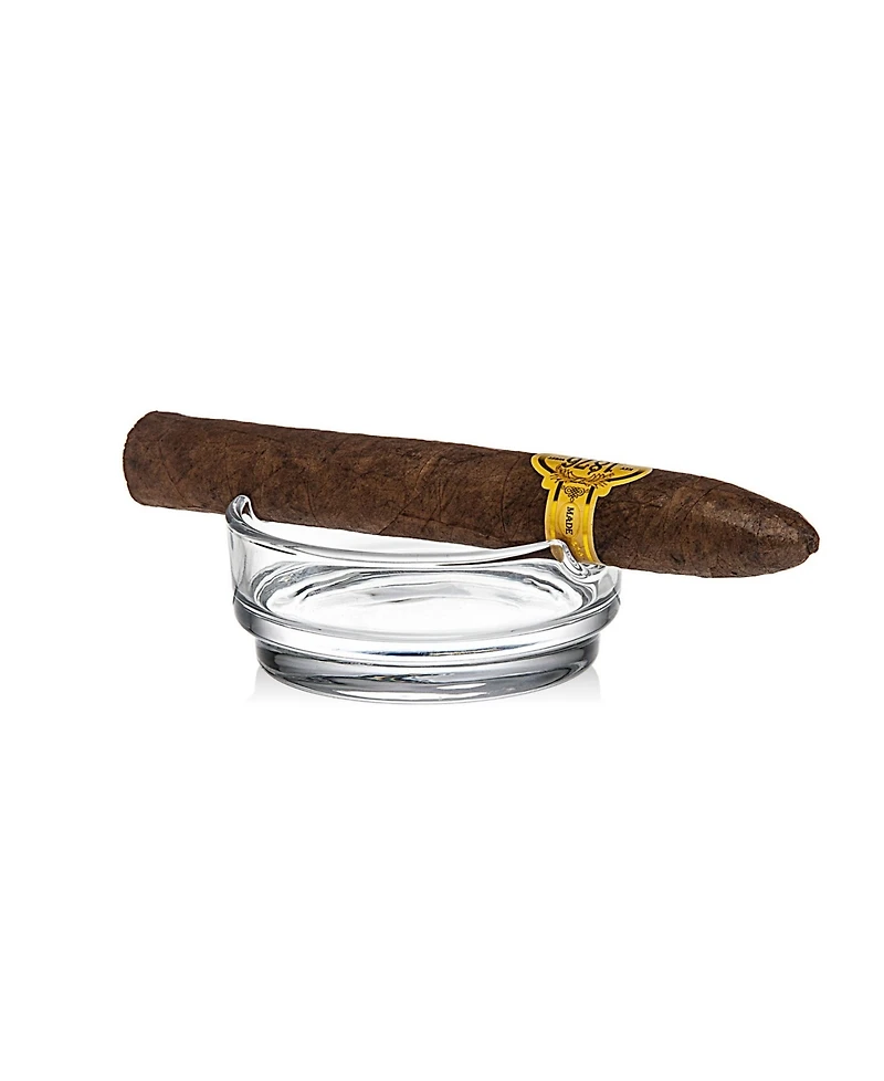 Godinger Hatch 2-Pc. Double Old-Fashioned Glass and Cigar Holder Bar Set