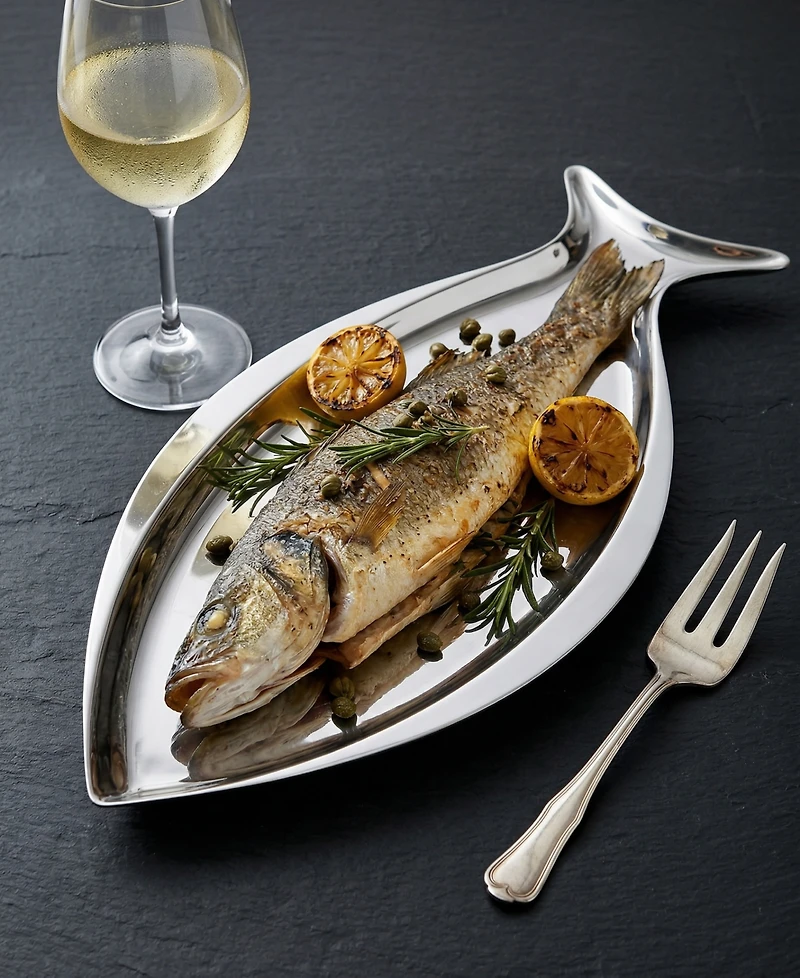 Godinger Stainless Steel 7" Small Fish Platter